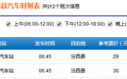 临汾到汾西班车时刻表（临汾到汾西县）