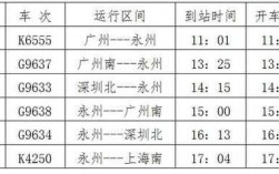 广州到永州班车时刻表（广州到永州火车时刻表查询）