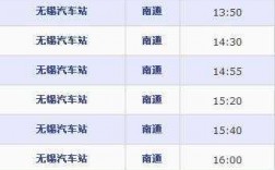 无锡到通州班车时刻表（无锡到通州客运站）