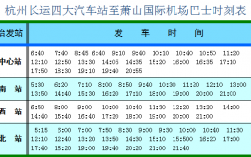 武林门机场专线班车时刻表（武林门机场大巴发车时刻表）