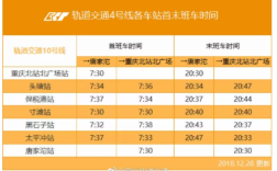 重庆2号线班车时刻表（重庆2号线发车时刻表）