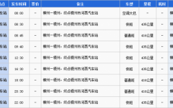 柳州总站班车时刻表查询（柳州汽车站时刻表查询）