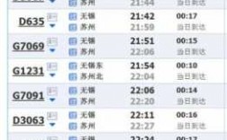 高铁到无锡的班车时刻表（高铁到无锡的班车时刻表和票价）