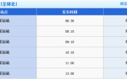 普者黑班车时刻表（普者黑汽车客运表）