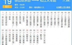 松江19路时刻表班车（松江19路路线图）