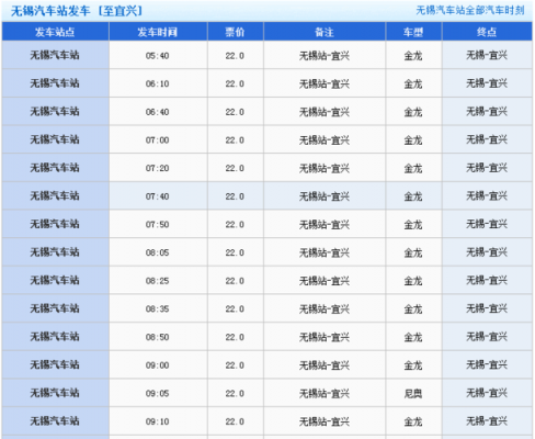 无锡到宜兴班车时刻表查询（无锡到宜兴汽车时刻表）-图2