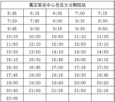 太仓苏州班车时刻表查询（太仓嘉定西班车时刻表）-图3