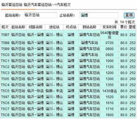 淄博长途班车时刻表查询（淄博长途班车时刻表查询最新）-图1