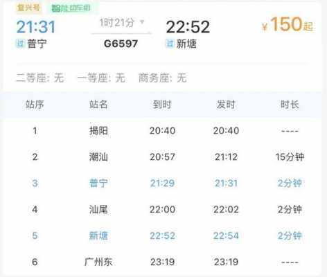 普宁站高铁班车时刻表（普宁站高铁班车时刻表查询）-图3