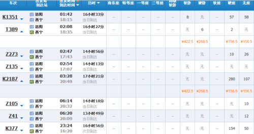 西宁至洛阳班车时刻表（西宁到洛阳的火车时刻表查询）-图1