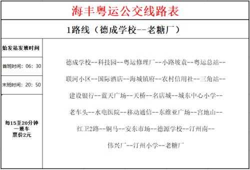 海丰到高谭班车时刻表（海丰到高铁站公交）-图1