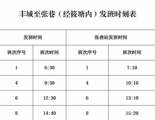 丰城到张巷班车时刻表（丰城东站到张巷公交车发车时刻表）-图3