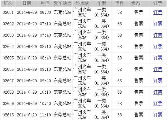 东莞东到广州北班车时刻表（东莞东到广州站列车时刻表）-图1