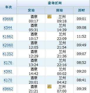 兰州发酒泉班车时刻表（兰州到酒泉大巴车票价格查询）-图3