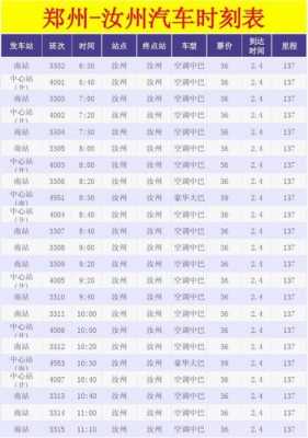 汝州市班车时刻表（汝州汽车站总站时刻表）-图1