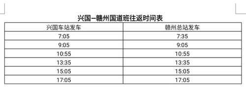 赣州到兴国高速班车时刻表（赣州到兴国高速班车时刻表和票价）-图3