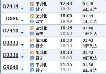 普宁往深圳班车时刻表（普宁到深圳列车时刻表）-图2