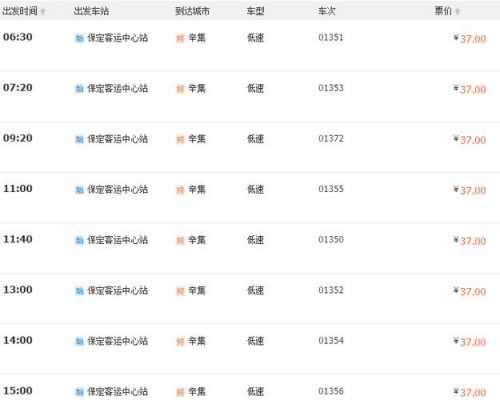 去河北保定班车时刻表（去保定的客车）-图3