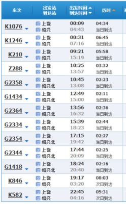 上饶到紹興班车时刻表（上饶到绍兴火车时刻表查询）-图1