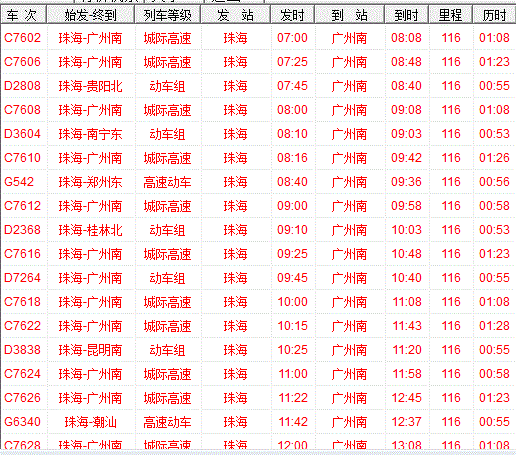 珠海至广州的班车时刻表（珠海至广州的班车时刻表查询）-图1