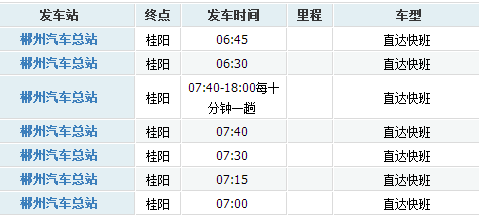 桂阳班车时刻表（桂阳县公交车时间表）-图1