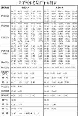 恩平到江门班车时刻表（恩平到江门班车时刻表最新）-图1