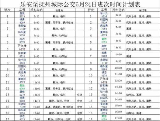 乐安班车时刻表（乐安长途汽车时刻表）-图1