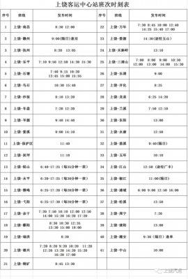 广丰班车时刻表（广丰客运站班车时刻）-图1