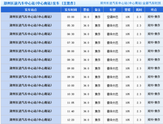 郑州到焦作班车时刻表（郑州到焦作汽车站时刻表查询）-图2