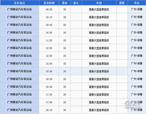 新塘班车时刻表（新塘车站汽车时刻表）-图1