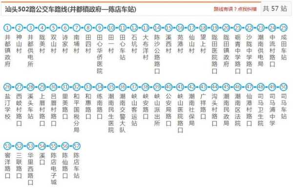 502班车车时刻表（502路发车时间表）-图2