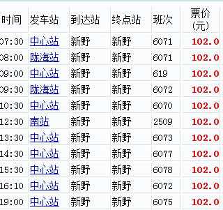 新野汽车站班车时刻表（新野汽车客运站）-图1