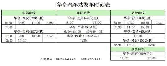 华亭到灵台班车时刻表（华亭到灵台几个小时）-图2