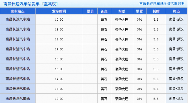 南昌到武汉的班车时刻表（南昌到武汉客车时刻表）-图3