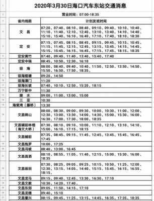 海口汽车东站班车时刻表（海口汽车东站发班公告）-图1