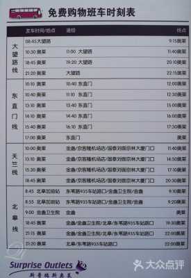 斯普瑞斯奥莱班车时刻表（2021年斯普瑞斯奥特莱斯班车）-图1