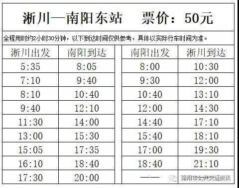 南阳到淅川班车时刻表（南阳到淅川大巴车时刻表）-图2