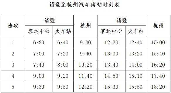 诸暨店口班车时刻表（诸暨店口汽车站时刻表）-图2