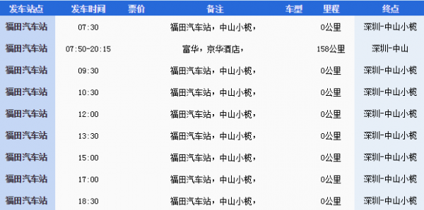 中山小榄至深圳班车时刻表（中山小榄到深圳大巴时刻表）-图1
