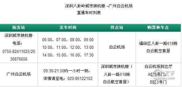 广州深圳班车时刻表查询（广州至深圳大巴时刻表）-图2