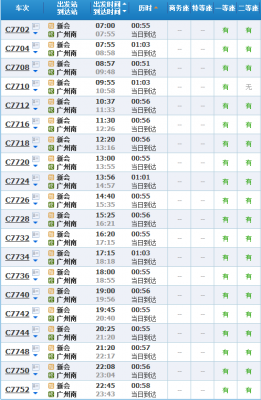 广州南至连州班车时刻表（广州南到连州火车时刻表）-图2