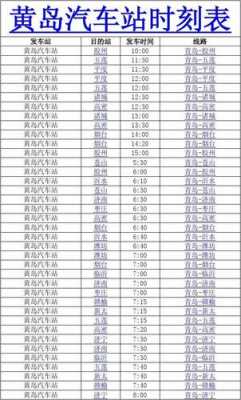 黄岛班车时刻表（黄岛汽车站发车表）-图1