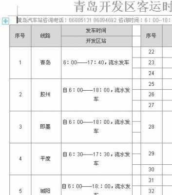 黄岛班车时刻表（黄岛汽车站发车表）-图3