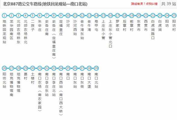 887班车时刻表（887几点发车）-图1