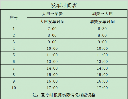大田班车汽车时刻表（大田汽车站官网）-图3