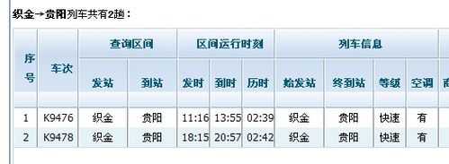 织金到贵阳班车时刻表（织金到贵阳客车时刻表）-图1