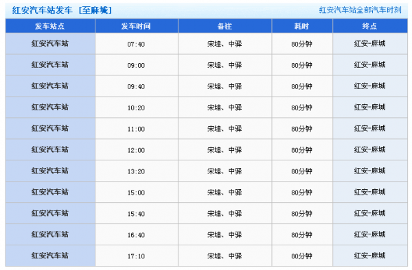 麻城到红安的班车时刻表（麻城到红安的班车时刻表最新）-图1