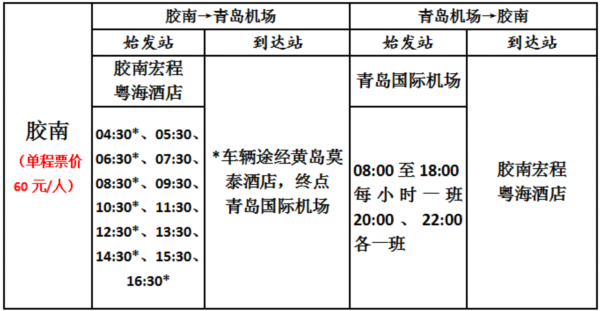 青岛机场班车时刻表（青岛机场客车时刻表）-图3