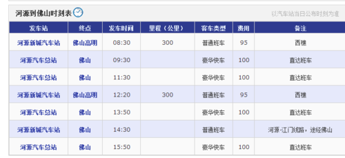 河源到佛山鸿运班车时刻表（河源到佛山汽车时刻表查询）-图1