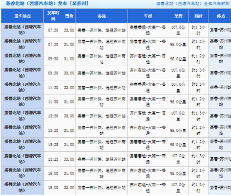 苏州到嘉善班车时刻表查询（苏州到嘉善怎么坐车）-图2